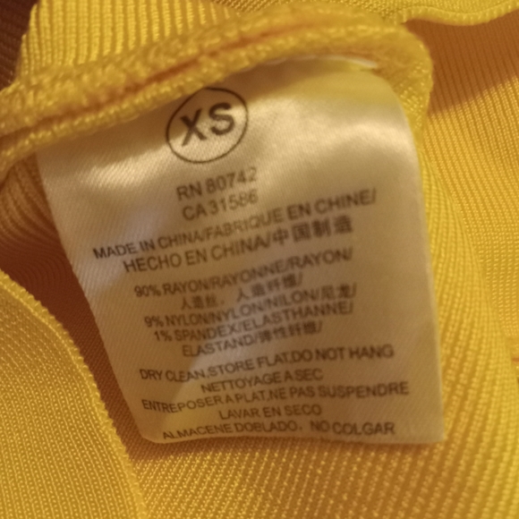 MEILUN BANDAGE STRECH YELLOW DRESS - Picture 8 of 9